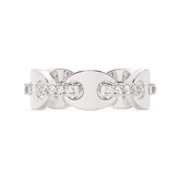 18K White Gold Round Diamond Wedding Ring (0.28 ct)